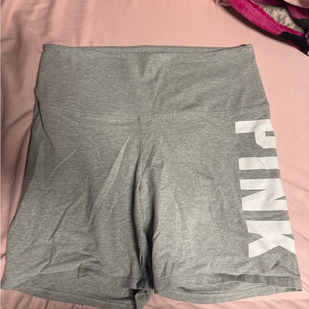 PINK Victoria's Secret Gray Bike Shorts Elastic Waistband